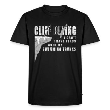 Je ne peux pas - saut de falaise amusant - T-shirt Premium bio Homme - noir - Devant - Nico (187cm)