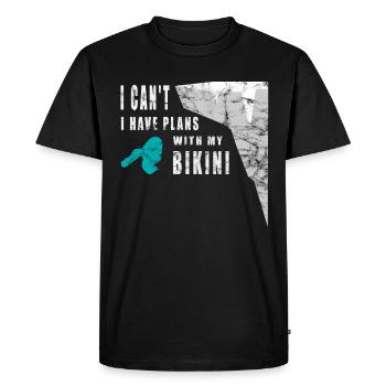 Je ne peux pas - saut de falaise amusant - T-shirt Premium bio Homme - noir - Devant - Nico (187cm)