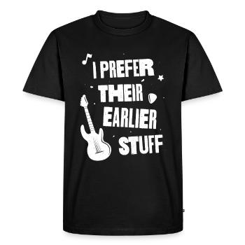 Je préfère leurs premiers trucs - T-shirt Premium bio Homme - noir - Devant - Nico (187cm)