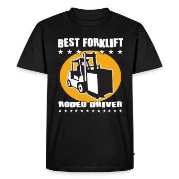Meilleur conducteur de rodéo de chariot élévateur - - T-shirt Premium bio Homme - noir - Devant - Nico (187cm)