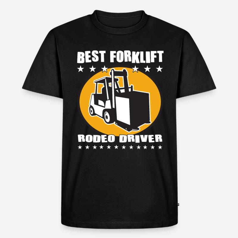 Bester Gabelstapler -Rodeo -Treiber - - Männer Premium Bio T-Shirt - Schwarz