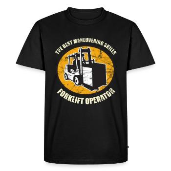 Les meilleures compétences de manœuvre - Chariot élévateur à fourche amusant - T-shirt Premium bio Homme - noir - Devant - Nico (187cm)