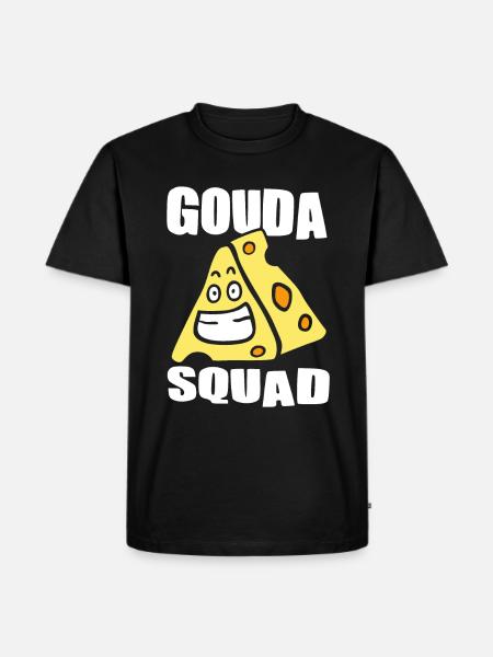 Cheese Lovers - Funny Gouda Squad - Men's Premium Organic T-Shirt - black