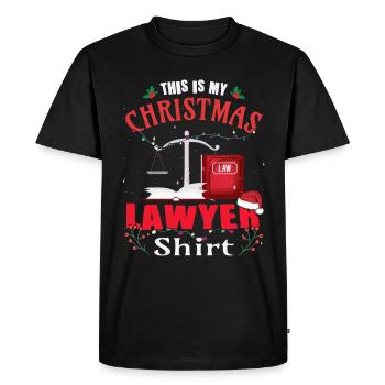 Étudiant en droit Drôle d’avocat de Noël - T-shirt Premium bio Homme - noir - Devant - Nico (187cm)