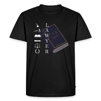 Student of the Faculty of Law Advocated - Men's Premium Organic T-Shirt - black - Front - Nico (187cm)