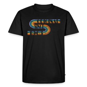 Vintage Birthday Design Original 1963 - Men's Premium Organic T-Shirt - black - Front - Nico (187cm)