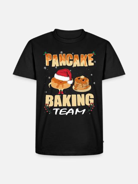 Christmas Pancake Pancake Baking - Men's Premium Organic T-Shirt - black
