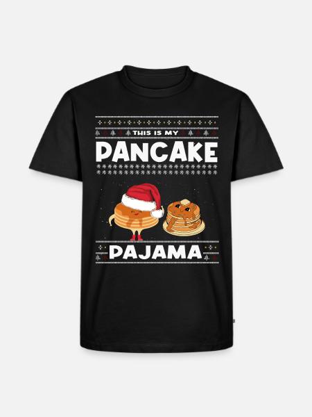 Christmas Pancakes Pajama - Men's Premium Organic T-Shirt - black