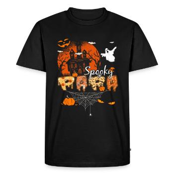 Spooky Papa Halloween Horror Gift - Men's Premium Organic T-Shirt - black - Front - Nico (187cm)