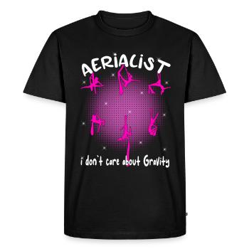 Acrobatie aérienne sur soie Cirque Acrobatique - T-shirt Premium bio Homme - noir - Devant - Nico (187cm)