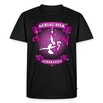 Acrobaties aériennes sur soie - Acrobatique - T-shirt Premium bio Homme - noir - Devant - Nico (187cm)