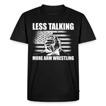 Armwrestler USA Flag Handwrestling - Men's Premium Organic T-Shirt - black - Front - Nico (187cm)