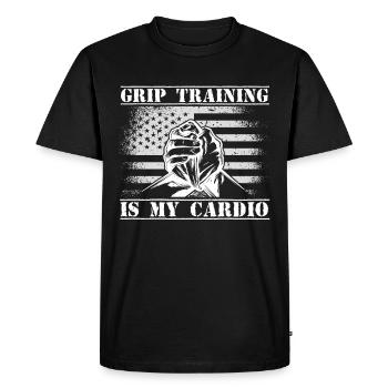 Armwrestler USA Flag Handwrestling - Men's Premium Organic T-Shirt - black - Front - Nico (187cm)