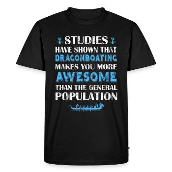 Festival de course de bateaux-dragons Bateau dragon - T-shirt Premium bio Homme - noir - Devant - Nico (187cm)