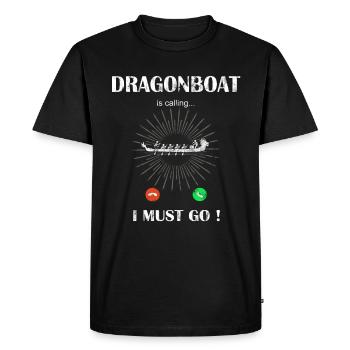 Festival de course de bateaux-dragons Bateau dragon - T-shirt Premium bio Homme - noir - Devant - Nico (187cm)