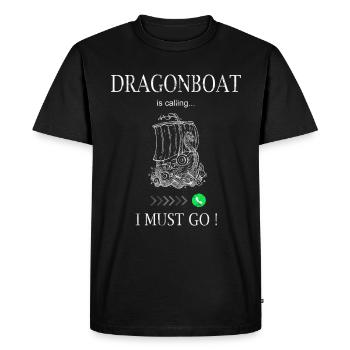 Festival de course de bateaux-dragons Bateau dragon - T-shirt Premium bio Homme - noir - Devant - Nico (187cm)