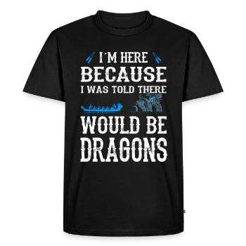 Festival de course de bateaux-dragons Bateau dragon - T-shirt Premium bio Homme - noir - Devant - Nico (187cm)