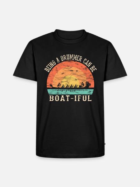 Course de bateaux-dragons chinois - T-shirt Premium bio Homme - noir