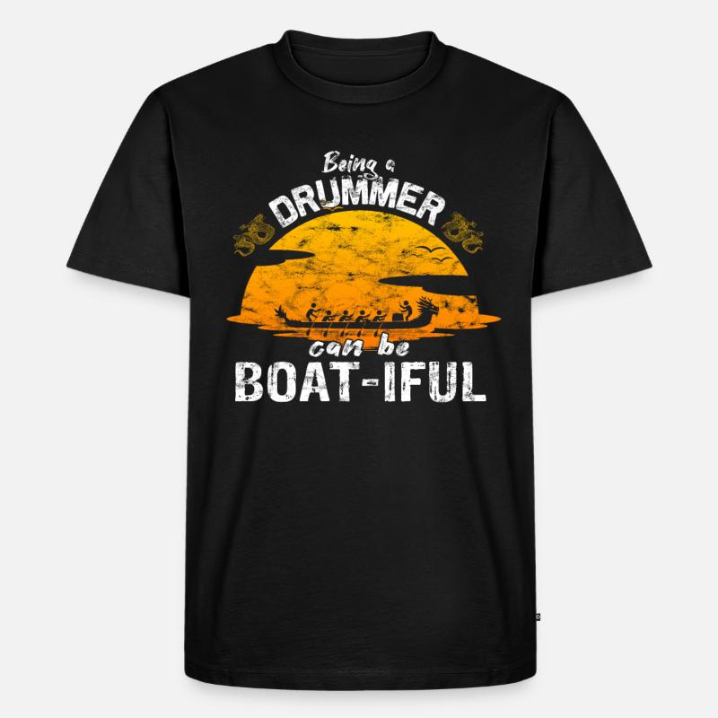 Course de bateaux-dragons chinois - T-shirt Premium bio Homme - noir