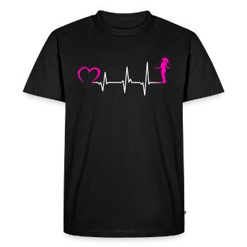 Heartbeat Jumping Rope Femmes - T-shirt Premium bio Homme - noir - Devant - Nico (187cm)