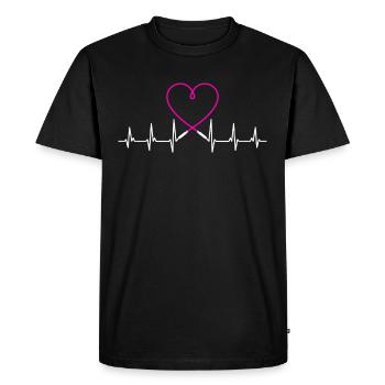 Heartbeat Jumping Rope Femmes - T-shirt Premium bio Homme - noir - Devant - Nico (187cm)