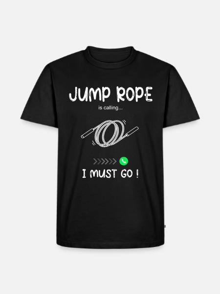 Jump Rope Calling - Seilspringen - Men's Premium Organic T-Shirt - black