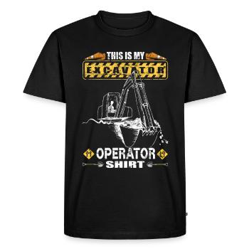 Excavator - construction worker - excavator operator - Men's Premium Organic T-Shirt - black - Front - Nico (187cm)