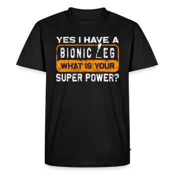 Amputee humor prosthesis surgery Amputation - Men's Premium Organic T-Shirt - black - Front - Nico (187cm)