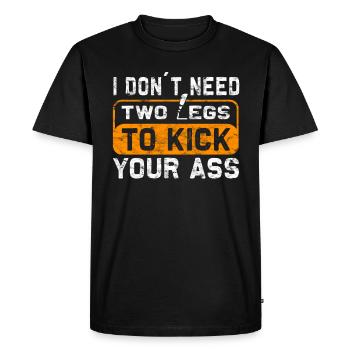 Amputee humor prosthesis surgery Amputation - Men's Premium Organic T-Shirt - black - Front - Nico (187cm)