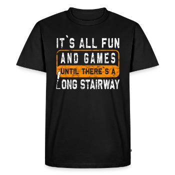 Amputee humor prosthesis surgery Amputation - Men's Premium Organic T-Shirt - black - Front - Nico (187cm)