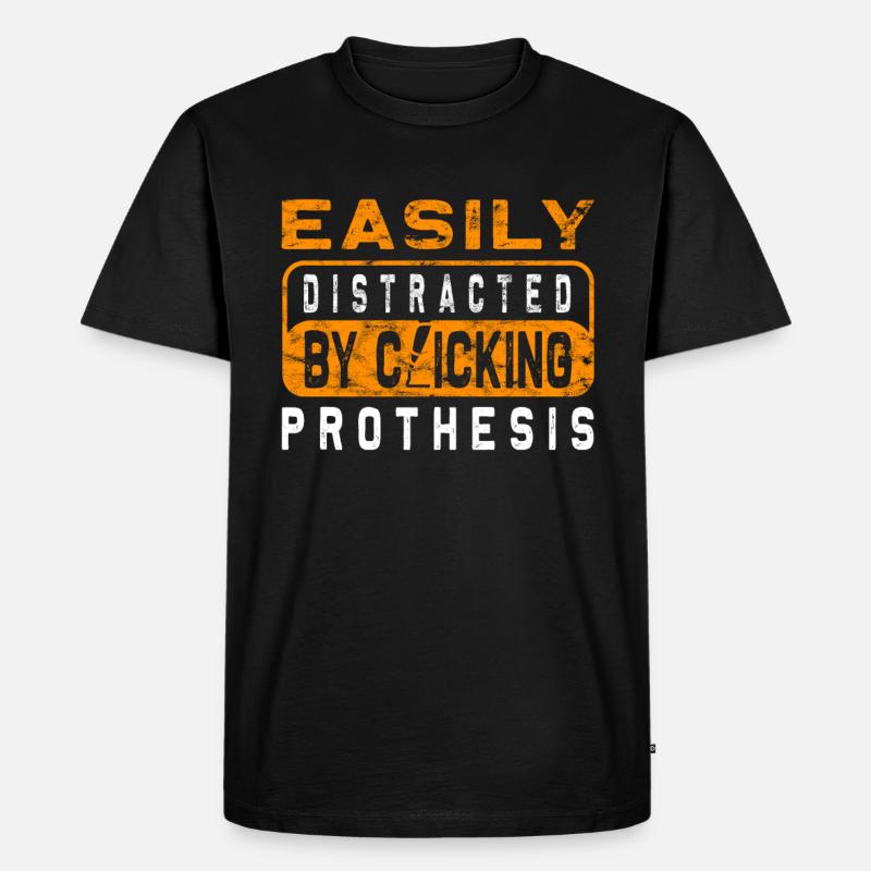 Amputierte Humorprothese -Chirurgie Amputation - Männer Premium Bio T-Shirt - Schwarz