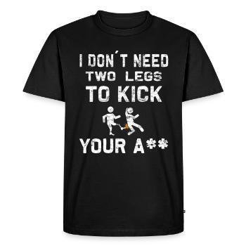 Leg amputee prosthetic surgery - Men's Premium Organic T-Shirt - black - Front - Nico (187cm)
