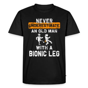 Leg amputee prosthetic surgery - Men's Premium Organic T-Shirt - black - Front - Nico (187cm)