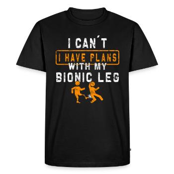 Leg amputee prosthetic surgery - Men's Premium Organic T-Shirt - black - Front - Nico (187cm)