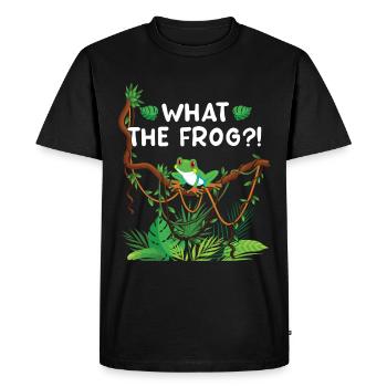 What the hell was frog!! - Red-eyed tree frog - Men's Premium Organic T-Shirt - black - Front - Nico (187cm)