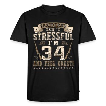Taxidermistes 34e anniversaire Taxidermistes - T-shirt Premium bio Homme - noir - Devant - Nico (187cm)