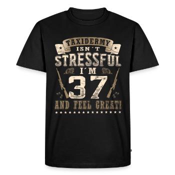 Taxidermists 37th birthday Taxidermists - Men's Premium Organic T-Shirt - black - Front - Nico (187cm)