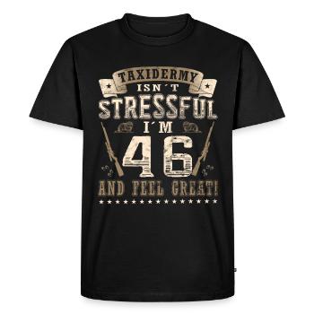 Taxidermistes 46e anniversaire Taxidermistes - T-shirt Premium bio Homme - noir - Devant - Nico (187cm)