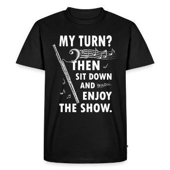 Instrument à vent Musique Bassoniste - T-shirt Premium bio Homme - noir - Devant - Nico (187cm)