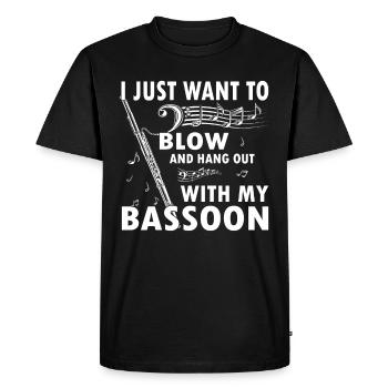 Instrument à vent Musique Bassoniste - T-shirt Premium bio Homme - noir - Devant - Nico (187cm)