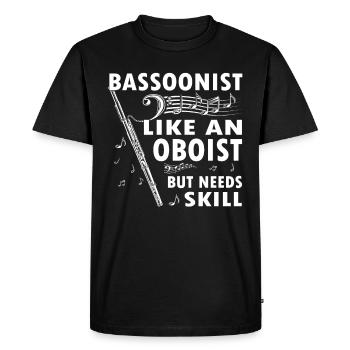 Instrument à vent Musique Bassoniste - T-shirt Premium bio Homme - noir - Devant - Nico (187cm)