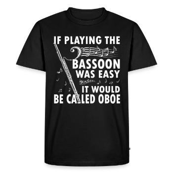 Instrument à vent Musique Bassoniste - T-shirt Premium bio Homme - noir - Devant - Nico (187cm)