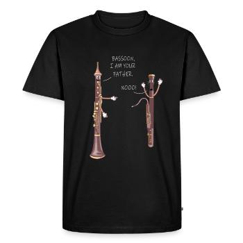 Instrument à vent Musique Hautbois Basson - T-shirt Premium bio Homme - noir - Devant - Nico (187cm)