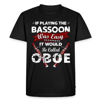 Instrument à vent Musique Bassoniste - T-shirt Premium bio Homme - noir - Devant - Nico (187cm)