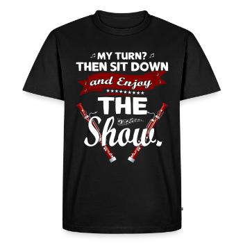 Instrument à vent Musique Bassoniste - T-shirt Premium bio Homme - noir - Devant - Nico (187cm)