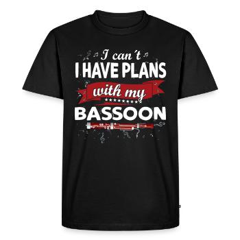 Instrument à vent Musique Bassoniste - T-shirt Premium bio Homme - noir - Devant - Nico (187cm)