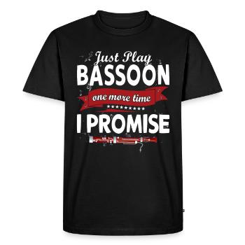 Instrument à vent Musique Bassoniste - T-shirt Premium bio Homme - noir - Devant - Nico (187cm)