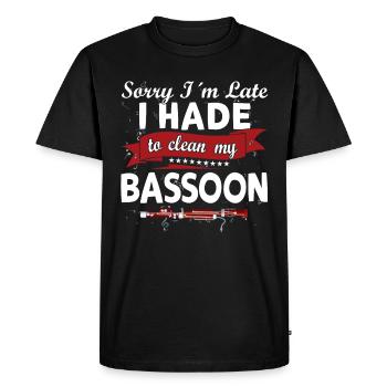 Instrument à vent Musique Bassoniste - T-shirt Premium bio Homme - noir - Devant - Nico (187cm)