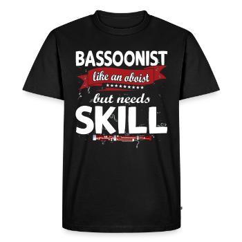 Instrument à vent Musique Bassoniste - T-shirt Premium bio Homme - noir - Devant - Nico (187cm)