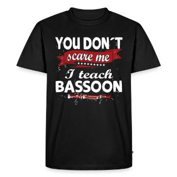 Instrument à vent Musique Bassoniste - T-shirt Premium bio Homme - noir - Devant - Nico (187cm)